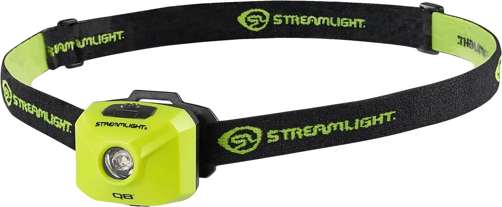 Streamlight 61430 QB Compact 200-Lumen Rechargeable Spot Beam Headlamp with Hat Clip, Head-Strap and USB Cord
