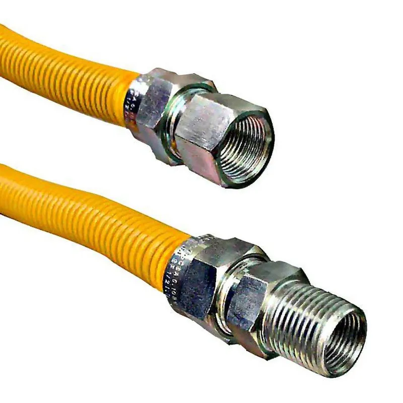 Jones Stephens G71129 1/2 x 24 in. FIPS Gas Connector with Fitting in Yellow