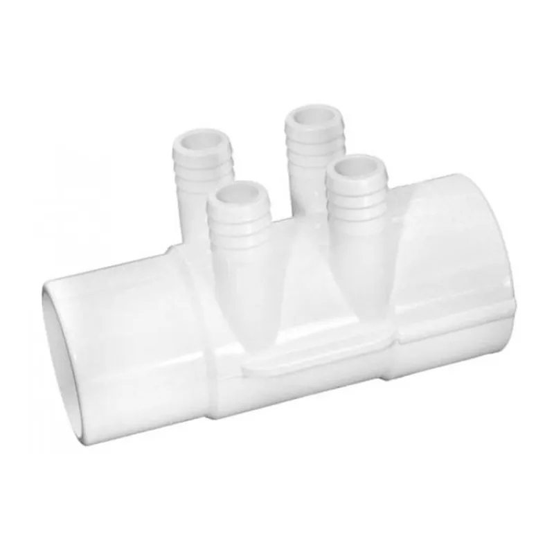 Waterway Plastics 672-7140B Manifold 2 Inch Slip X 2 Inch Spigot with 0.75 Inch Ribbed Barb