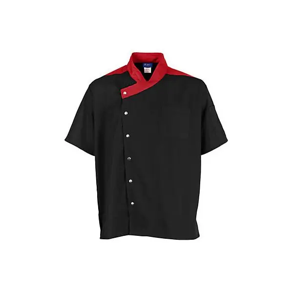 KNG Lg Uptown Chef Coat LW Black/Red