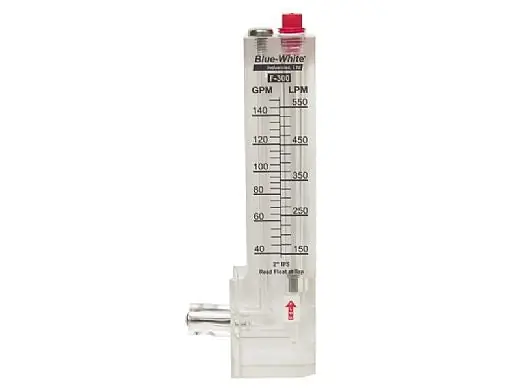 Blue White D-30200P F-300 2 PVC Vertical Downflow Flowmeter