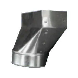 Gray Metal 12X4X6-110R Straight Register Boot