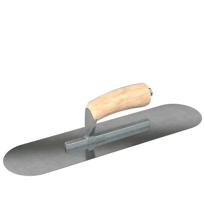Bon Steel City 66-202 Carbon Steel Pool Trowel 8 x 3 Inch Camel Back Wood Handle