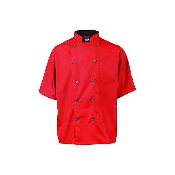 KNG Active Chef Coat XL Mens Red/Slate SS