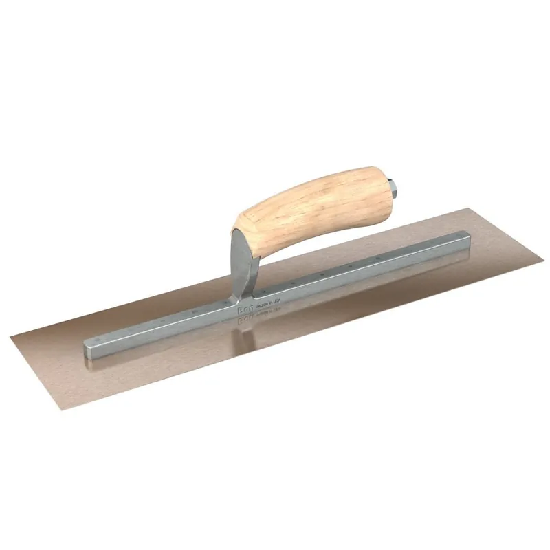 Bon Steel City Golden Stainless Steel Finishing Trowel 12 X 3 Square End Camel Back Wood Handle