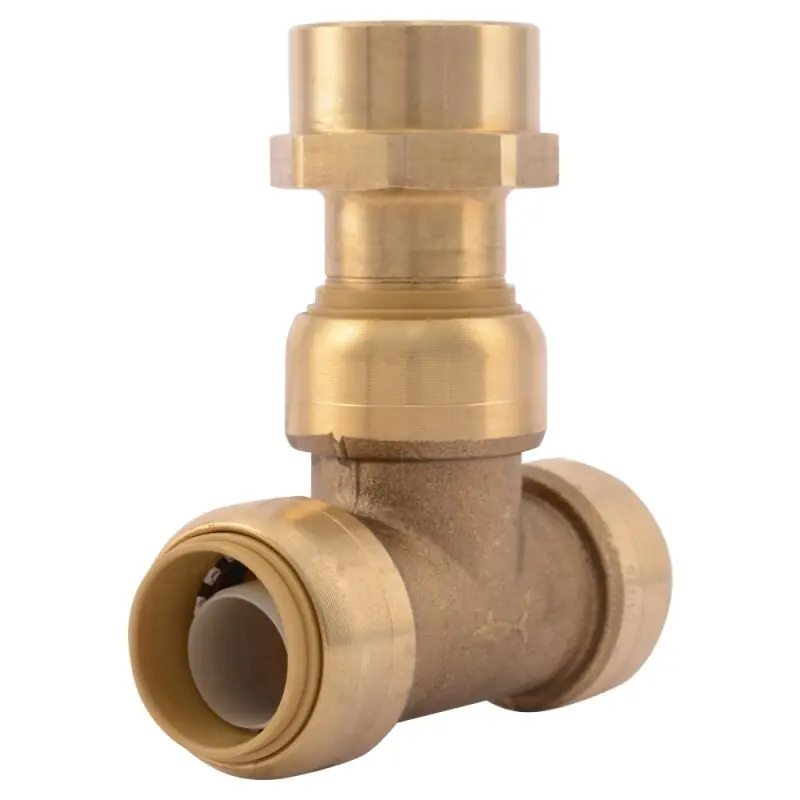 RWC U462LF Cash Acme Sharkbite Brass Tee Lead Free