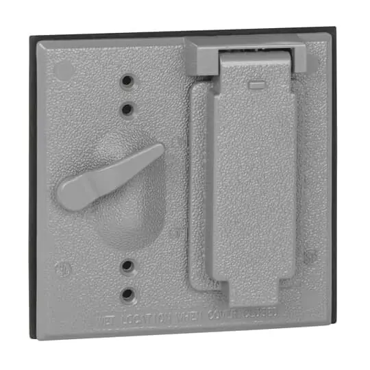Red Dot 2CCTD Dry-Tite Weatherproof Receptacle Cover, Die Cast Aluminum
