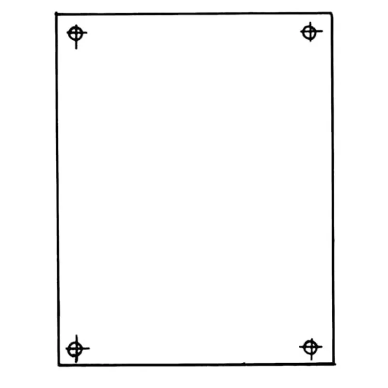 CARLON JP66 14 Gauge Steel White Back Panel 4.88 Inches x 4.88 Inches
