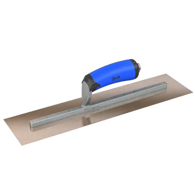 Bon Steel City 12 X 4.5 Inch Golden Stainless Steel Finishing Trowel - Comfort Wave Handle