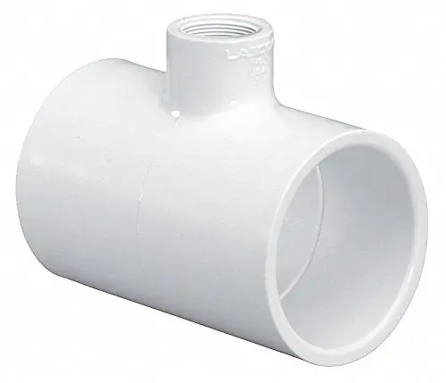 LASCO 401-422 PVC Reducer Tee Schedule 40 4 x 4 x 3 Inches