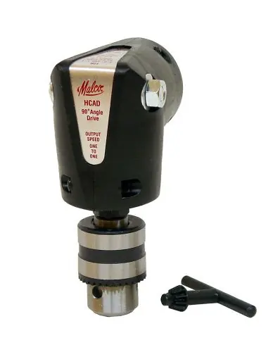 Malco HCAD Keyed Chuck 90 Degree Angle Drive Accessory for Drill Bits