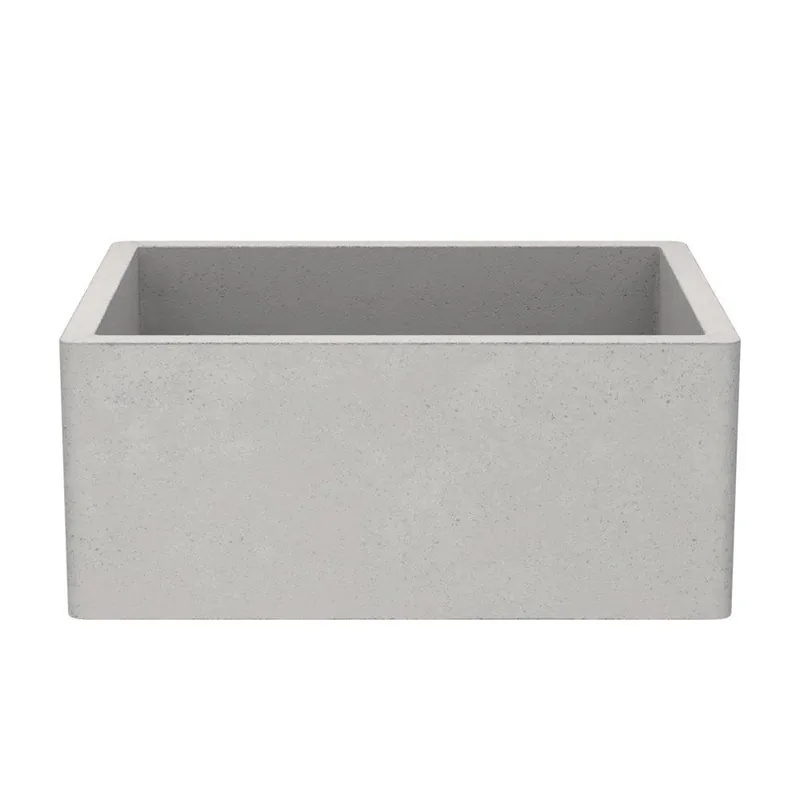 Native Trails NSK2418-A NativeStone 24 x 18 in. Concrete Single Bowl Farmhouse Kitchen Sink in Ash