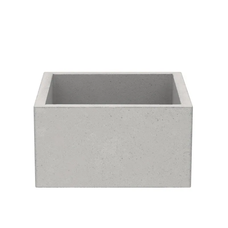 Native Trails NSB1515-A Ventana 15 x 15 in. Apron Front and Undermount NativeStone Bar Sink in Ash