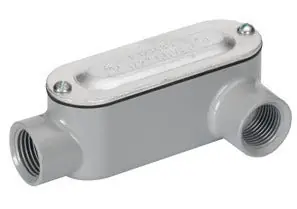 Bridgeport LL-44CG Rigid and IMC Conduit Body, Type LL, Aluminum, Cover and Gasket, Size 1 1/4 Inch