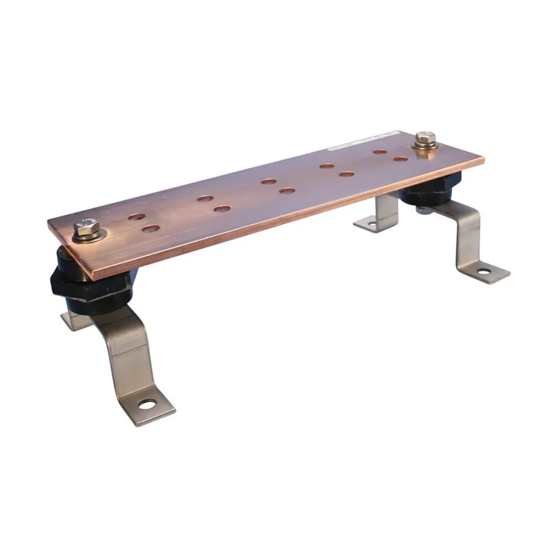 nVent ERICO EGBA14412CC Grounding Busbar, w/Insulators and Brackets, 12 x 4 x 0.25