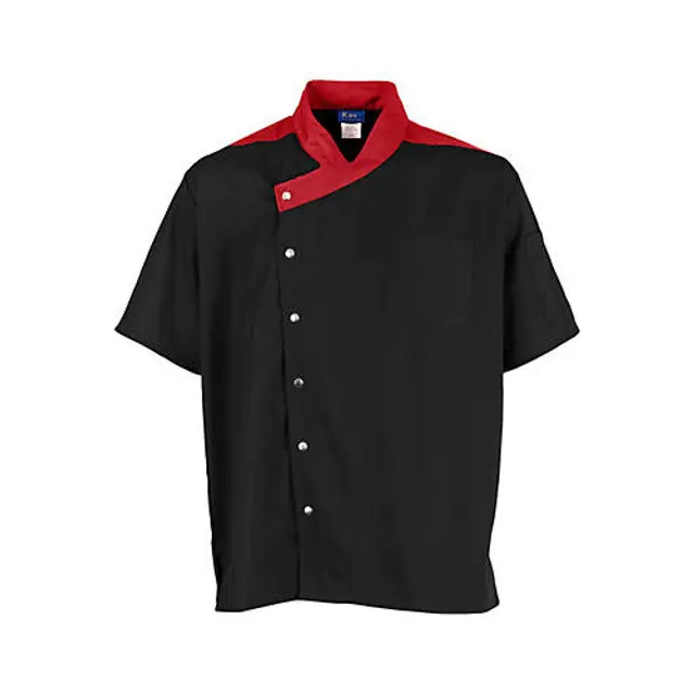 KNG M Uptown Chef Coat LW Black/Red