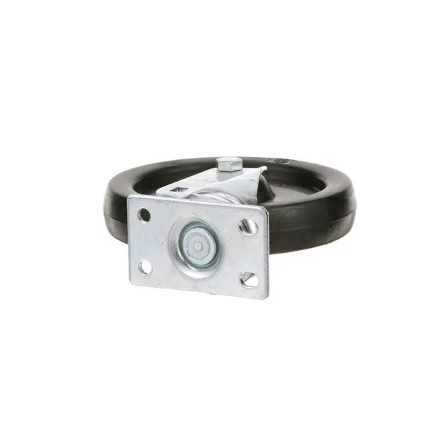 CASTER,PLATE (5"OD,SWVL,BLACK)