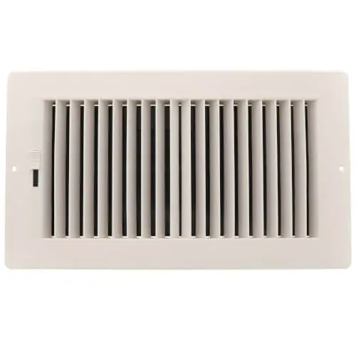 Hart & Cooley 550827 12 x 6 Two-Way Plastic Sidewall/Ceiling Register White