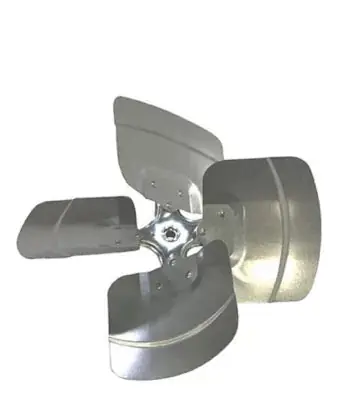 Nortek Global HVAC 667210R Replacement Fan 4 Blade 16 inches Depth 38 Degree Pitch CCW 1/2 inches Bore 1140 RPM