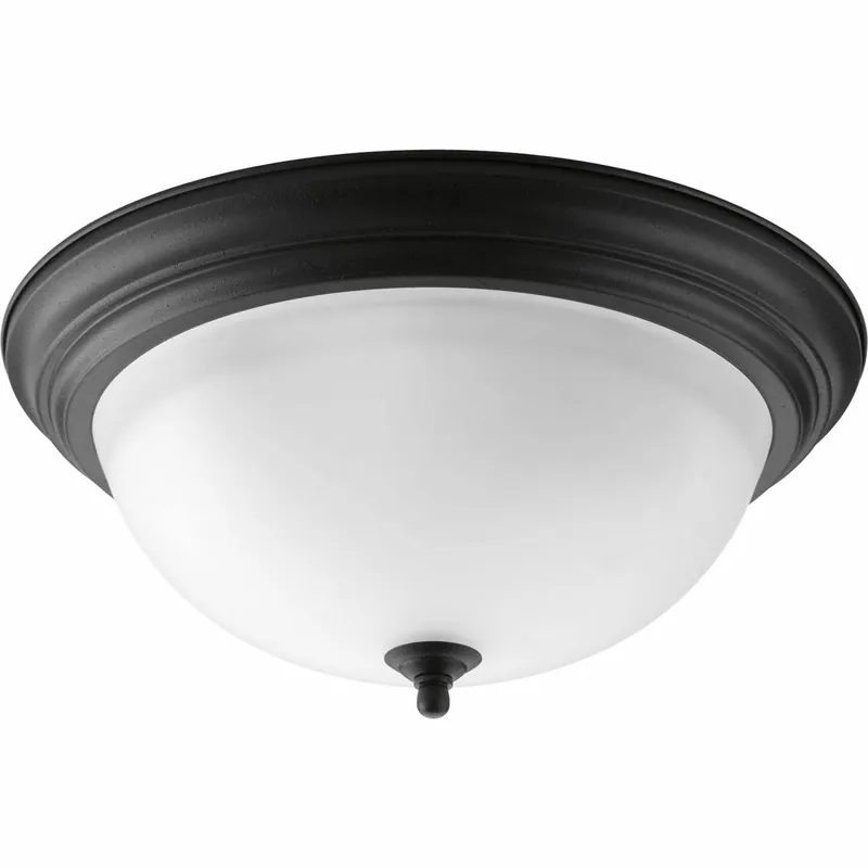 Progress Lighting P3926-80 Three-Light Flush Mount Dome Glass Fixture