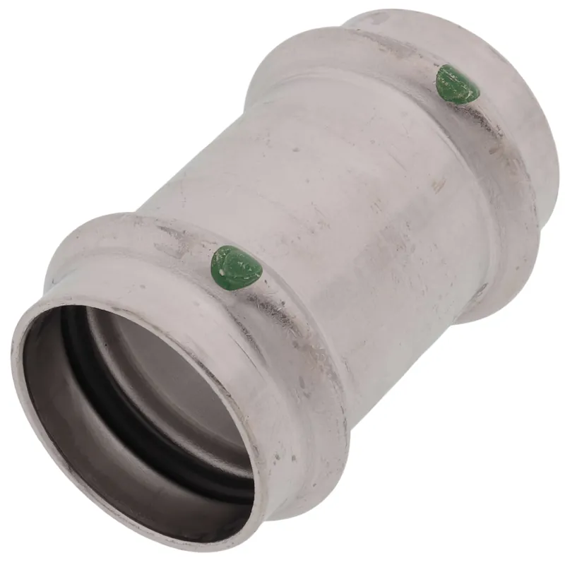 Viega 80320 1 ProPress 316 Stainless Steel Coupling w/ EPDM Seal - No Stop