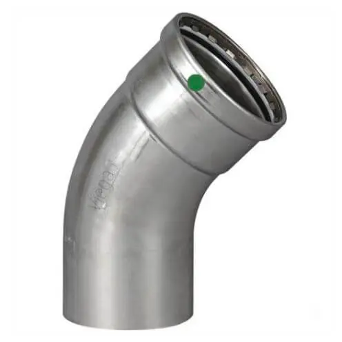 Viega 80565 2-1/2 Press x CTS ProPress XL Stainless Steel 45-Degree Street Elbow w/ EPDM Seal
