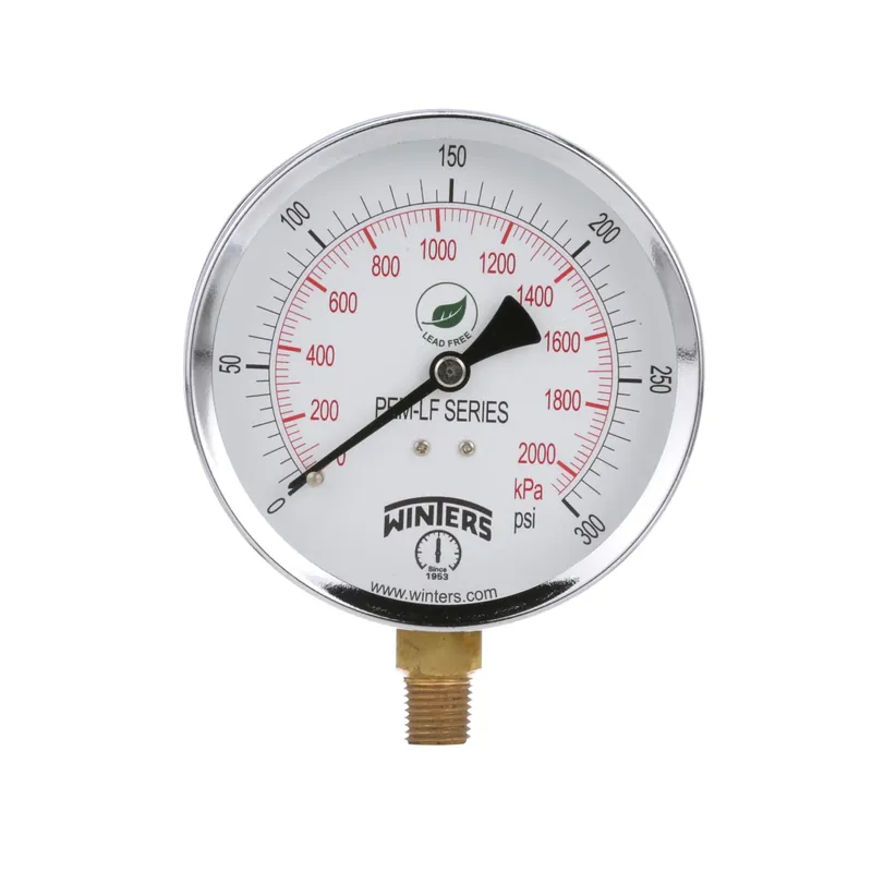 Winters PEM201 Economy Pressure Gauge 1/4 NPT Connection - 0/60 psi/kPa