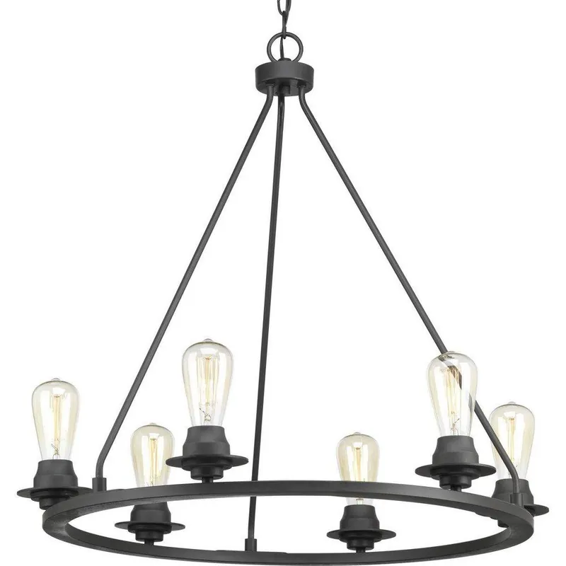 Progress Lighting P400015-143 Debut 6-Light 60W Chandelier