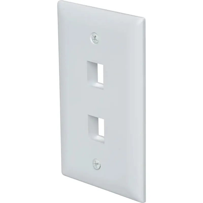 Pass & Seymour WP3402-WH Legrand-Pass & Seymour Single-Gang, 2-Port Wall Plate, White