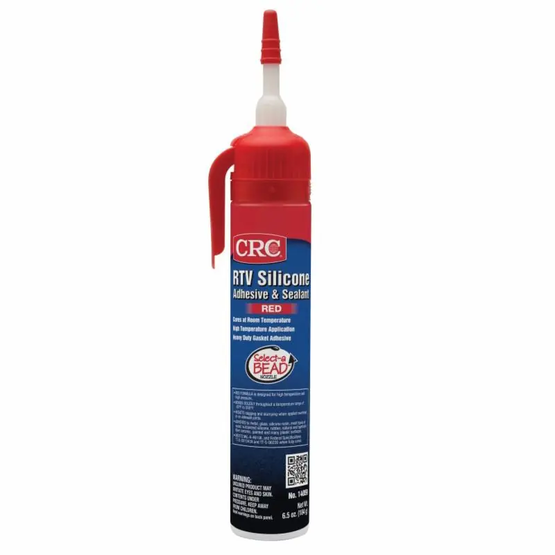 CRC 14059 RTV Silicone Adhesive and Sealant 8 oz Tube Red