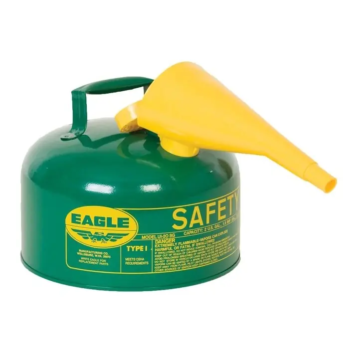 Eagle UI25FSG Type 1 Gasoline Safety Can 2.5 Gal Funnel