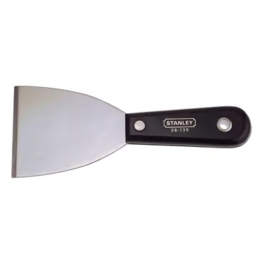 Stanley 28-139 Wall Scraper, 3 In, Carbon Steel Full Tang/Stiff Bent Blade