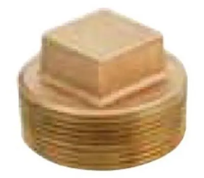 MATCO-NORCA B-PLS06LF 1-1/4 in. Male Brass Solid Square Head Plug Lead Free