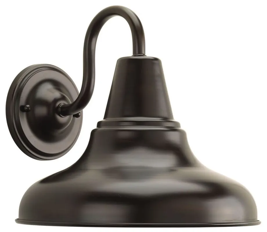Progress Lighting P5623-20 District 10-1/2 in. 1-Light Outdoor Wall Lantern in Antique Bronze
