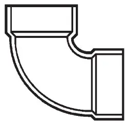 PVC DWV D300080 8 90 Elbow