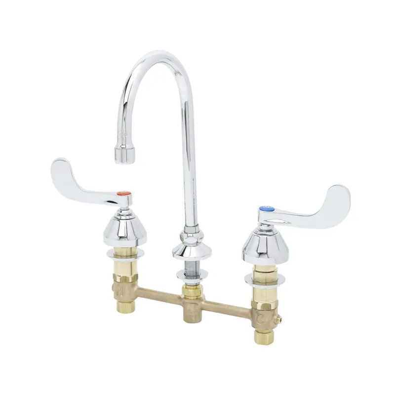 T&S Brass B-2866-05CR Medical Faucet 8 Centers 133X Swivel Gooseneck