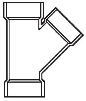 PVC DWV D601422 Wye Fitting 4 X 4 X 3