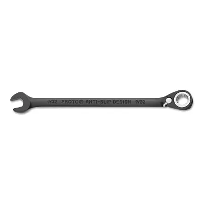 Proto JSCV09 Black Chrome Combination Reversible Ratcheting Wrench 9/32