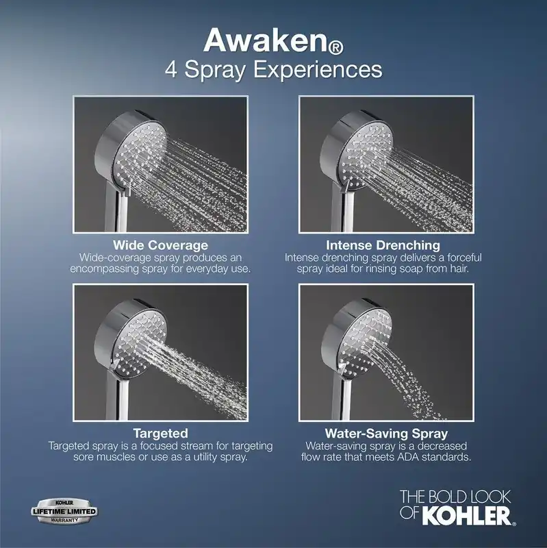 Kohler 99898-G-BN Awaken Multi Function Hand Shower in Vibrant Brushed Nickel