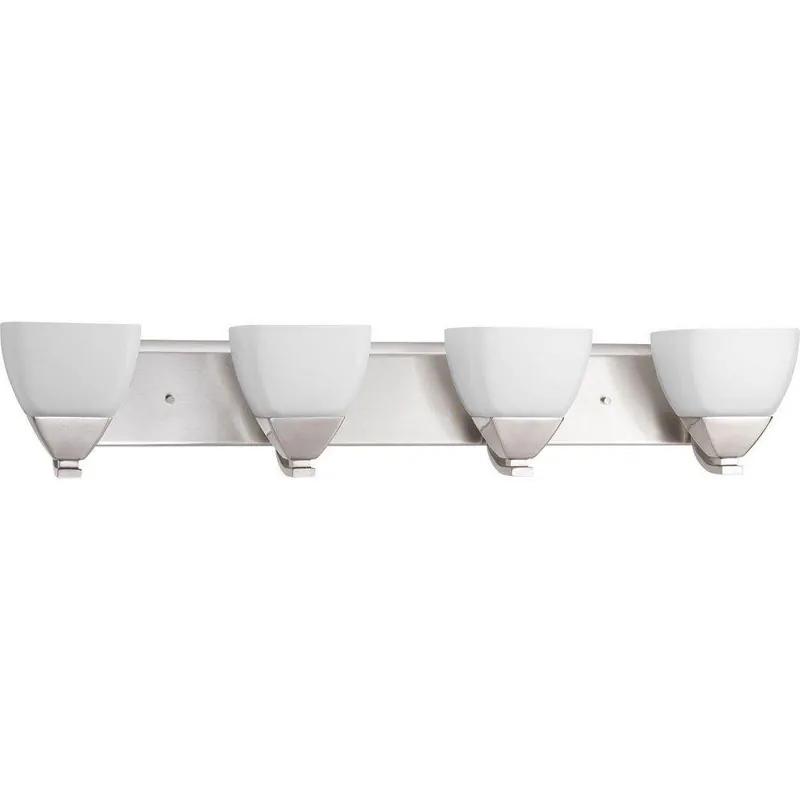 Progress Lighting P2703-09 Appeal 100W 4-Light Vanity Fixture with Etched White Glass