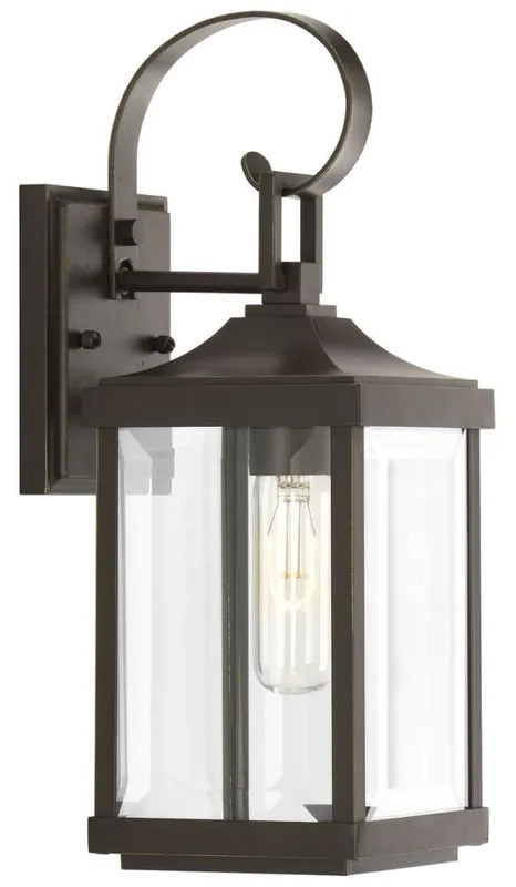 Progress Lighting P560021-020 Gibbes Street 1-Light 100W Down Lighting Small Wall Lantern in Antique Bronze
