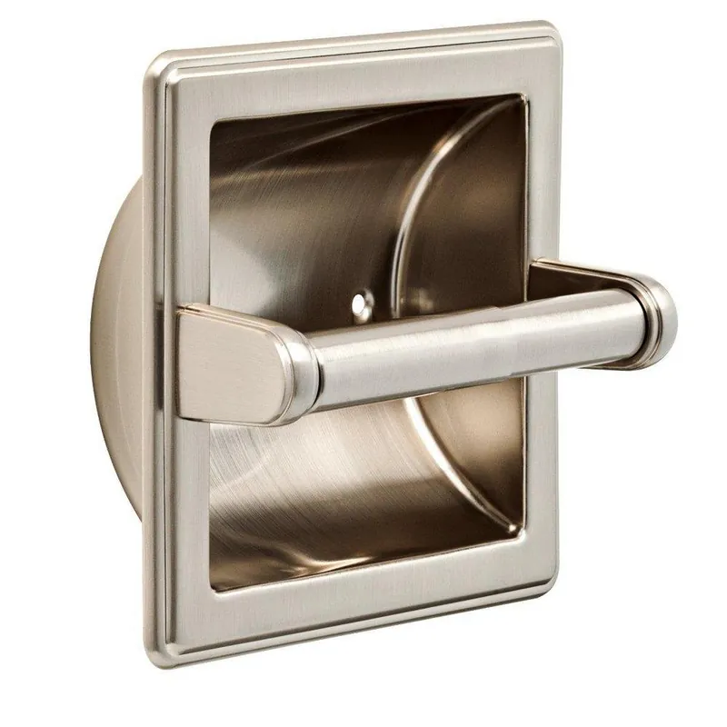 Liberty Hardware 9097SN Jamestown Recessed Mount Toilet Tissue Holder in Satin Nickel