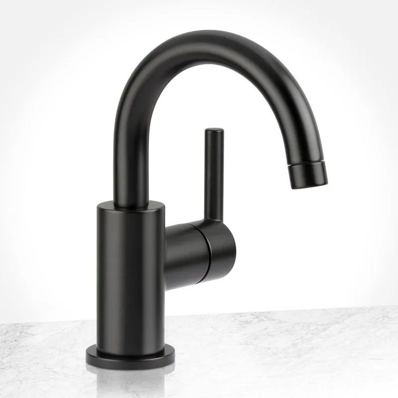 Miseno MNO1343LSLFB Mia Single Handle Monoblock Bathroom Sink Faucet in Flat Black