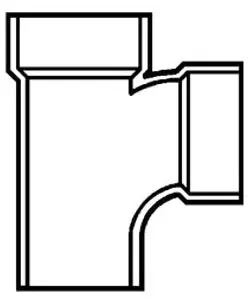PVC DWV D404251 PVC DWV Fitting 2 X 2 X 1-1/2 Street Sanitary Tee