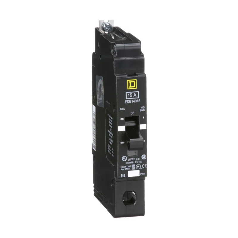 Square D EDB14015 Miniature Circuit Breaker 15 Amp 277 Volt