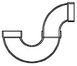 PVC DWV D706040 P-Trap 4 Inch x 4 Inch