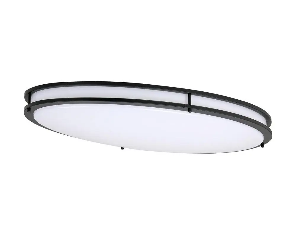 Miseno FLSATLOLEDCCTMB LED Oval Saturn Ceiling Fixture in Matte Black