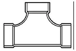 PVC DWV D448030 PVC DWV Fitting 3 Two-way Cleanout