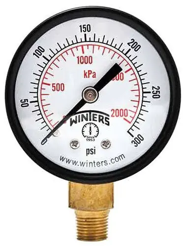 Winters Instruments PEM1405 1/4 NPT Pressure Gauge 0 to 60 PSI