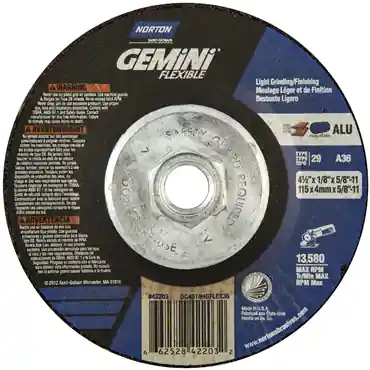 Norton 66252842203 Gemini Flexible A Type 29 Grinding and Cutting Wheel